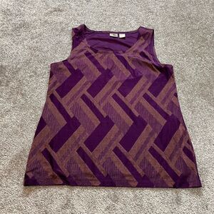 Chico's Travellers Tank Top Tee Shirt Womens Chico's Size 1 US Size 8/10 Purple